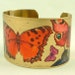 Butterfly Brass Cuff Bracelet - Flamboyant Flying Lepidoptera Beauties