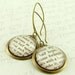 Persuasion by Jane Austen 'I Am Half Agony Half Hope' Literary Quote Earrings - English Literature Book Quote Jewelry
