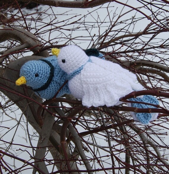 PDF Crochet Pattern Amigurumi Doves