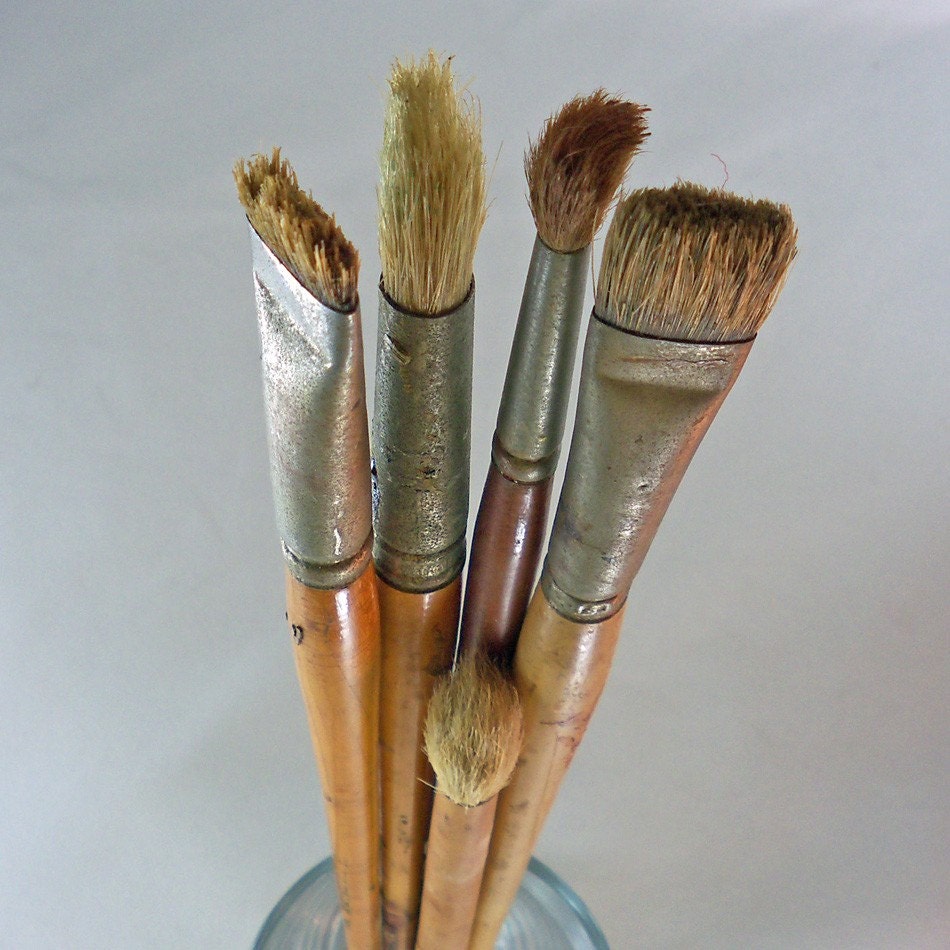 Vintage Artist S Paint Brushes By ArtfulVintage On Etsy   Il Fullxfull.111597901 