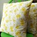 Set of Two vintage looking pillowcases (yellow) 20x20 Pillow covers 20 inch couch pillow