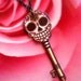 Skeleton Key Sugar Skull Necklace
