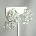 Large vintage Austrian crystal beaded earrings, clip on