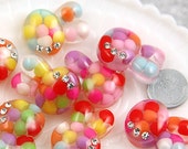 30mm Bubble Bunny Resin Cabochons - 5 pc set