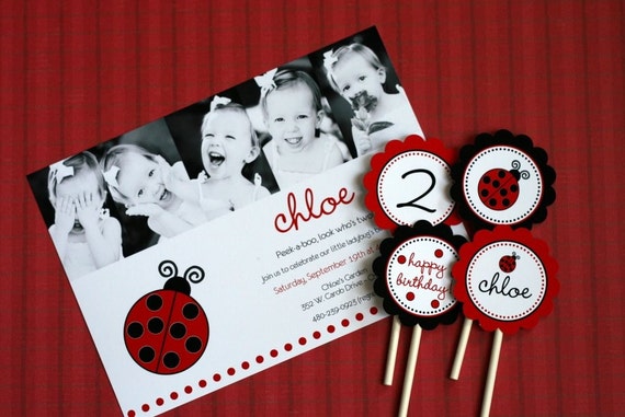 Homemade Ladybug Invitations 1