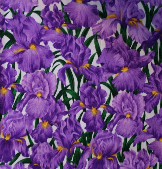 1 yd Purple Iris fabric Timeless Treasures 2007 quilt