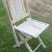 Vintage Folding Sunday School Wooden Deck Beachy Chair