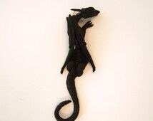 Black Dragon Pendant Necklace - Winged Dragon Jewelry