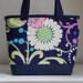 Paradise Garden Midnight Fabric Tote Bag - READY TO SHIP
