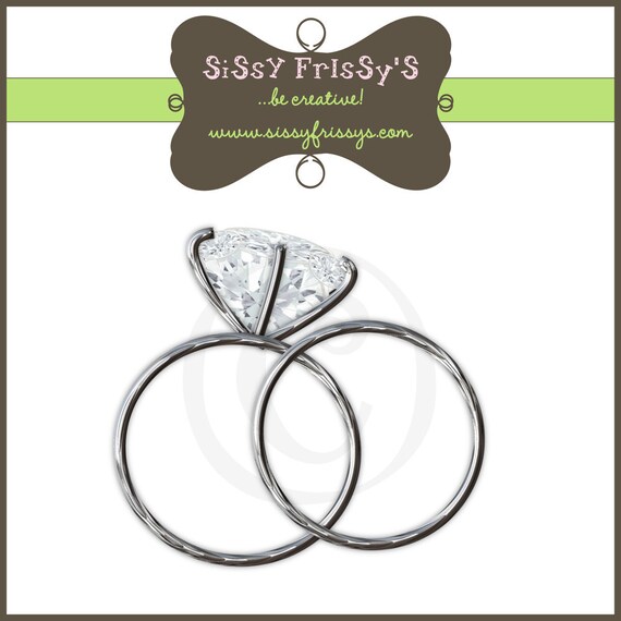 Wedding Ring Set Platinum II Boutique Clip Art Graphic Commercial Use ...