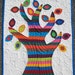 Colorful Tree of Life - Applique Mini Quilt, Wall Quilt, Quilted Hanging