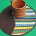 Swirling Stripes - Modern Patchwork Mug Rug, Mini Quilt, or Quilted Wall Hanging