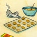 Original ACEO Painting -- Sneaking a cookie