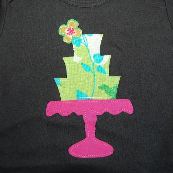 1st or 2nd Girls Birthday Shirt ... Fairy Garden Vintage Cake Stand ... CLEARANCE ... Ready To Ship Il_570xn