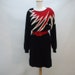 80s Sweater Dress - Flame Design - Small to Medium
