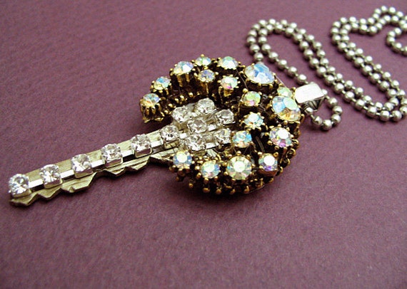 Trinity  Vintage Key Necklace on Etsy