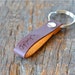 Personalized Black Cherry Leather Keychain (Style 6)