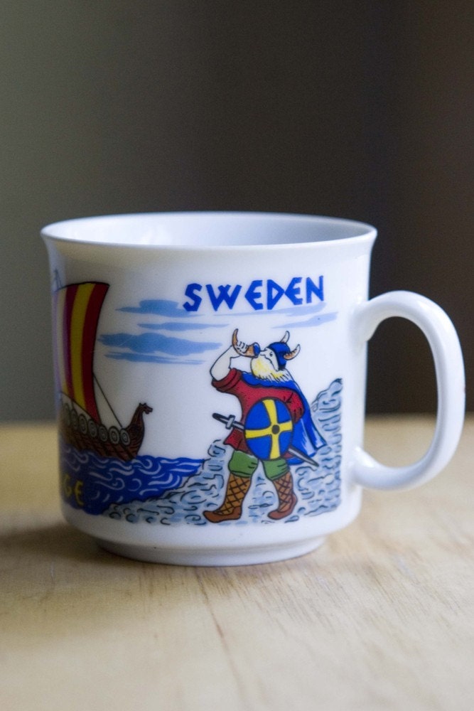 Vintage Viking Coffee Mug From Sweden