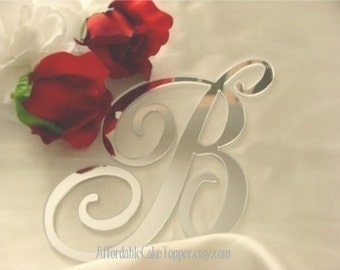 Wedding Cake Topper - Monogram Cake Topper - Letter Cake Topper - Silver Cake Topper - Gold Cake Topper - Many Colors Available