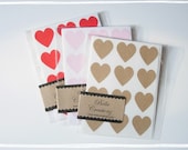 Heart Stickers - Envelope Seals.....Choose your color - FREE SHIPPING.