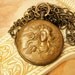 ANtique sterling victorian pocketwatch locket necklace with nouveau Goddess face on front