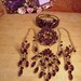 Dripping In purple Vintage Juliana necklace earrings brooch and bracelet Amethyst glass shoulder dusters