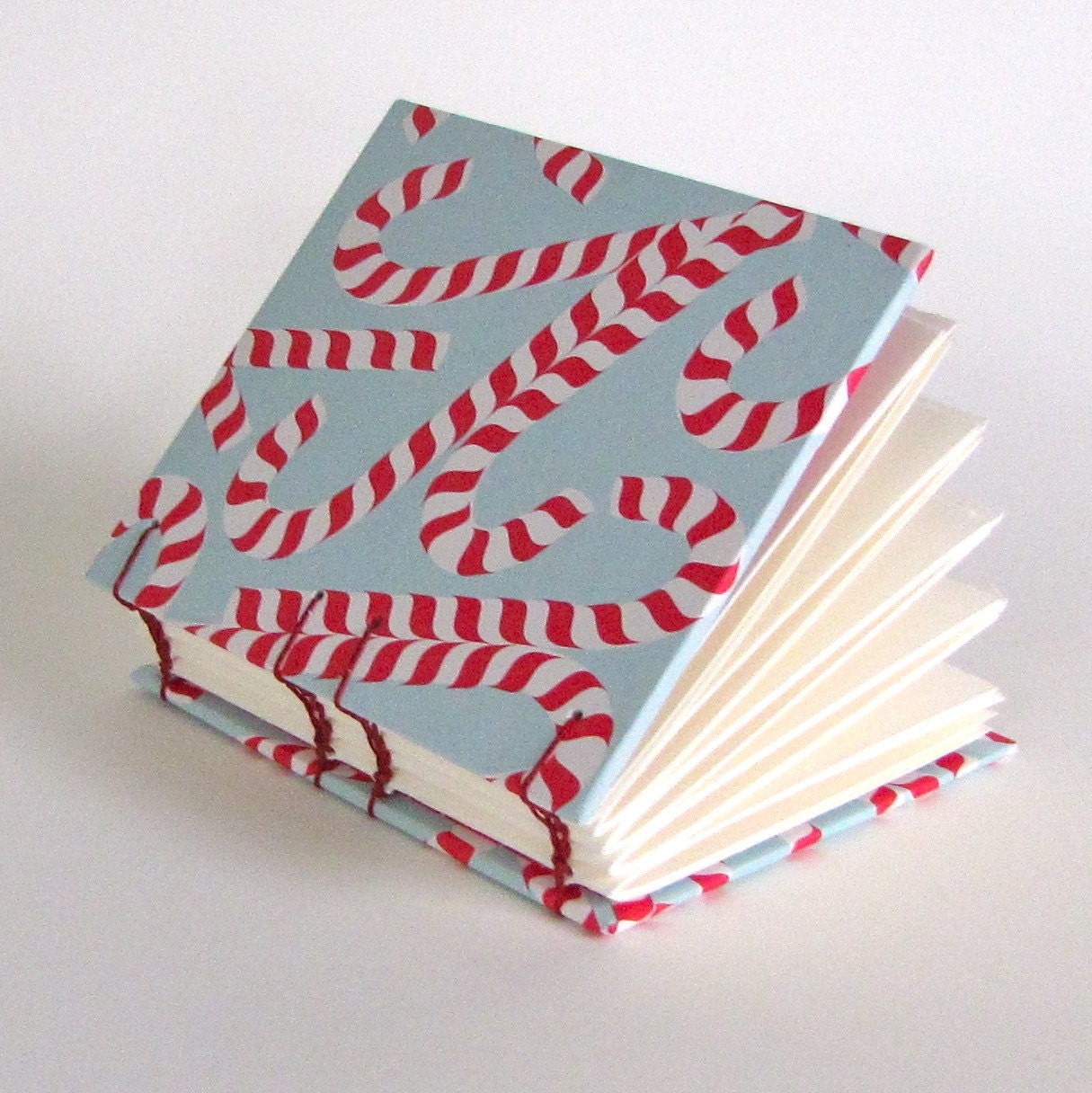 Candy Cane MINI Book, Handmade journal, sketchbook