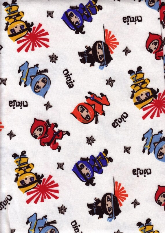 Boutique Ninja cotton knit fabric 1 yard