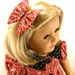 Fits American Girl 18 Inch Doll Clothes Casual Dress and Matching Hair Bow Western Paisley Print