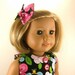 Made For American Girl Doll - Other 18 Inch Dolls - Pants Top Matching Hair Bow One Of A Kind