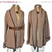 SALE 70s Blanket Wrap Sweater / chunky knit cardigan / M-L