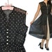 40s Dress / 1940s Heart Dress / novelty print / Small