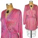 1980s Mini Dress / pink sheer silk / S-M