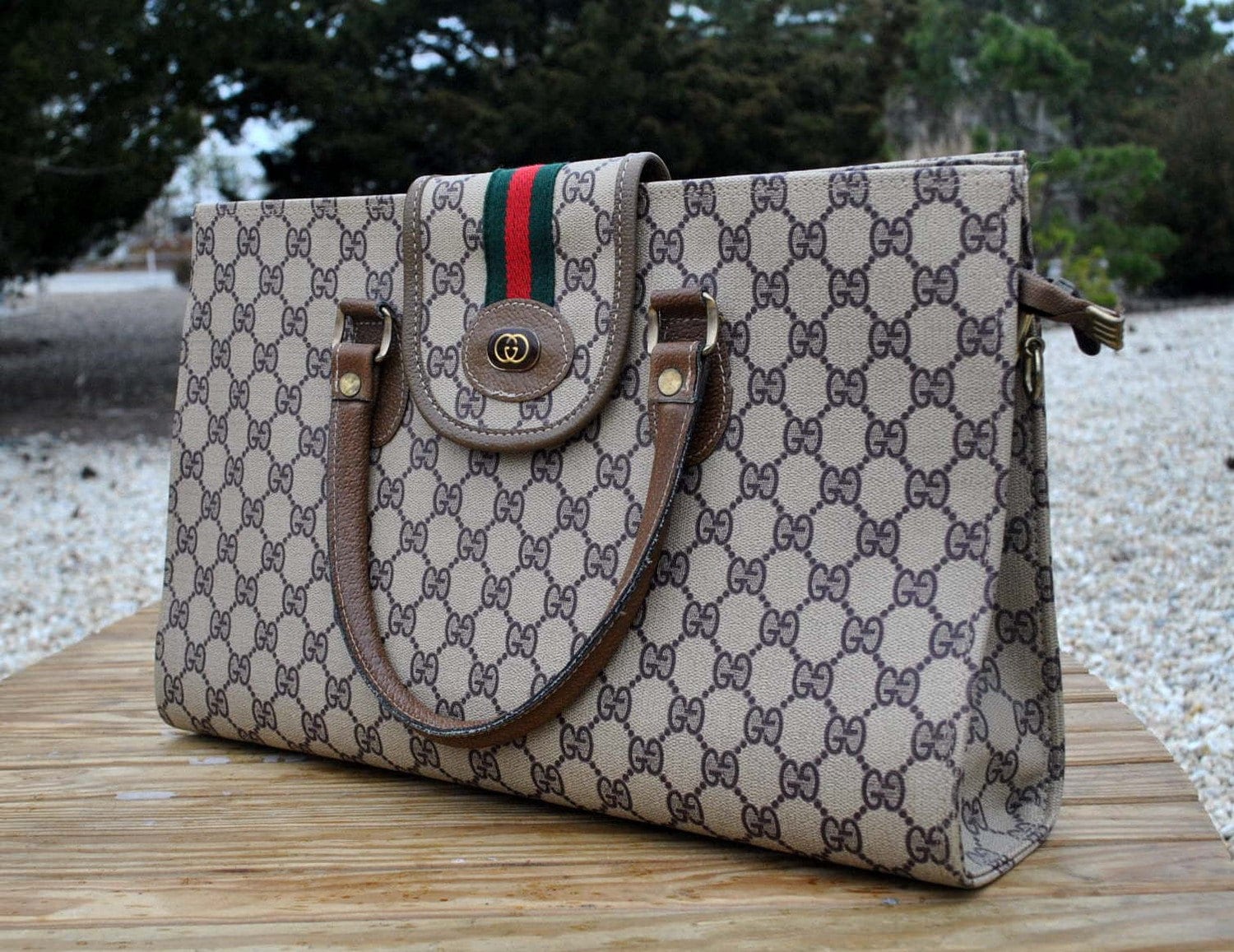 Vintage 1980s Gucci Handbag or Laptop Bag