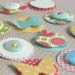 NEW......PAPER DOTS - 12 x Paper Embellishments with Butterfies, Apples and Buttons