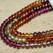 20% Holiday Sale Sparkle Multi Color Plum Sage Gem Tunduru Sapphire Smooth Rondelle Beads 6.5 inch strand
