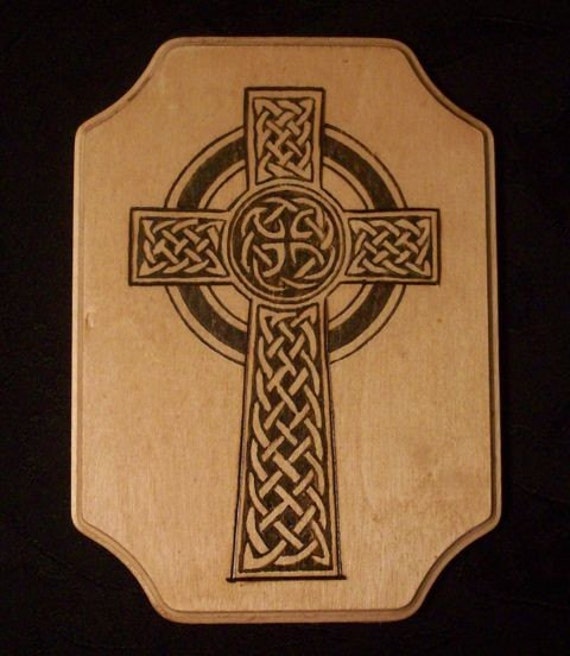 Celtic Cross Wood Burning