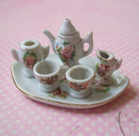 small porcelain tea set