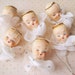RESERVED for Deborah 5 Vintage Composition Angel Flower Girl Doll Head Picks