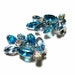 Vintage Rhinestone Earrings Crystal Blue Juliana Style 1980s