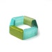 Lucite Bracelet Stretch Aqua Blues & Greens 1980s