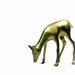 Brass Deer Fawn Vintage 1970s