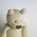 Ravenwood Cashmere Bear - Cream - Hand Knit Sustainable Teddy Bear Toy, 9.5" Tall