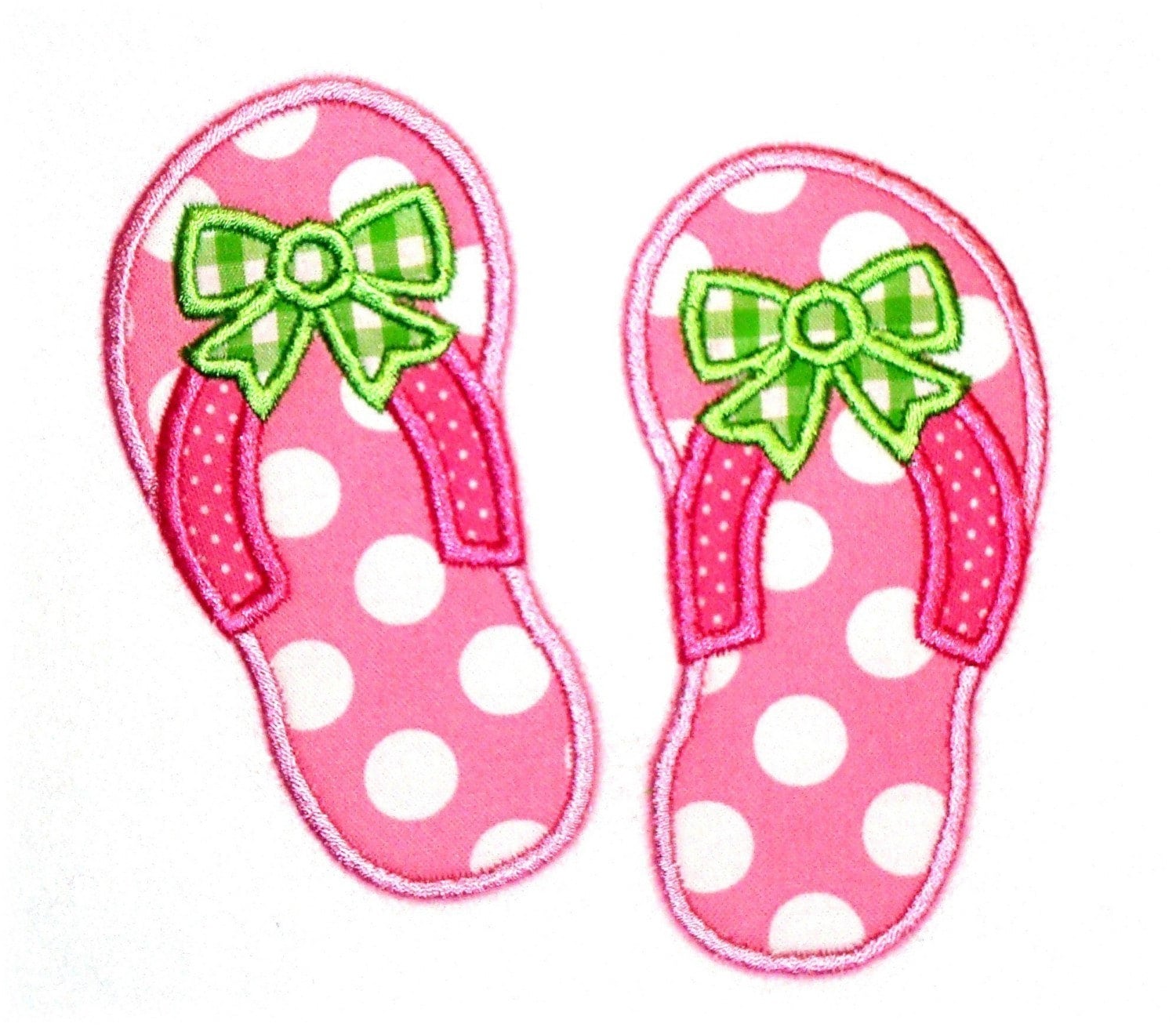 Machine Embroidery Design Flip Flops with Bow INSTANT DOWNLOAD