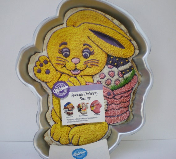 Vintage 1990s Easter Bunny Cake Pan Retired Wilton Cake Pan
