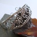 Lace - Filigree Inspired cuff - Silver - Reserved for Flavia