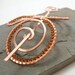 Embellished Double Spiral Hair Barrette - Copper and Amber