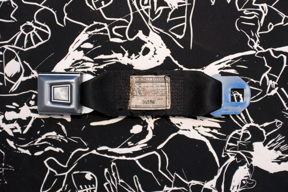 Vintage retro metal seat belt buckle by blueapplevintage on Etsy