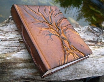 Leather Photo album 10 x 7 1/2 with Tree for 200 photos