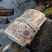 Rustic wood journal with engraved branches decoration